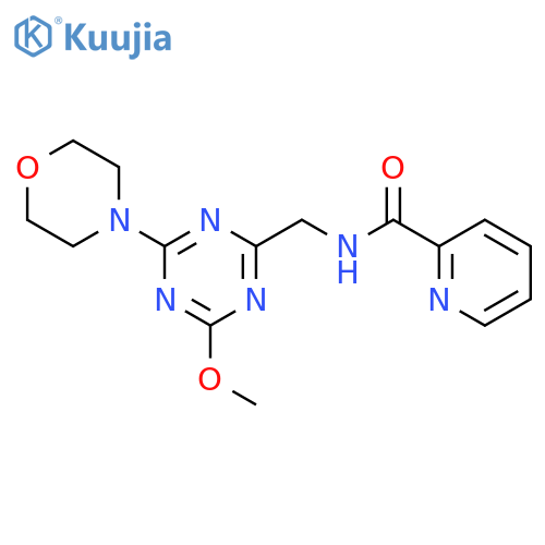 N-{4-methoxy-6-(morpholin-4-yl)-1,3,5-triazin-2-ylmethyl}pyridine-2-carboxamide structure