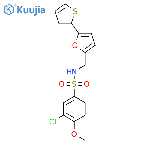 3-chloro-4-methoxy-N-{5-(thiophen-2-yl)furan-2-ylmethyl}benzene-1-sulfonamide structure