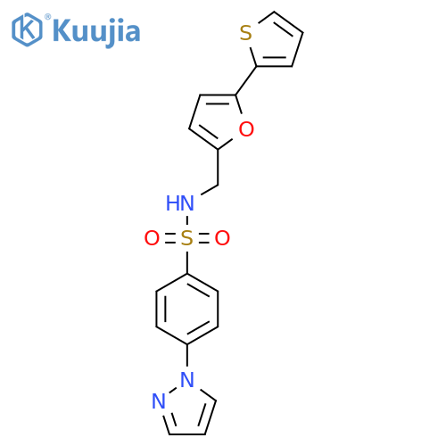 4-(1H-pyrazol-1-yl)-N-{5-(thiophen-2-yl)furan-2-ylmethyl}benzene-1-sulfonamide structure