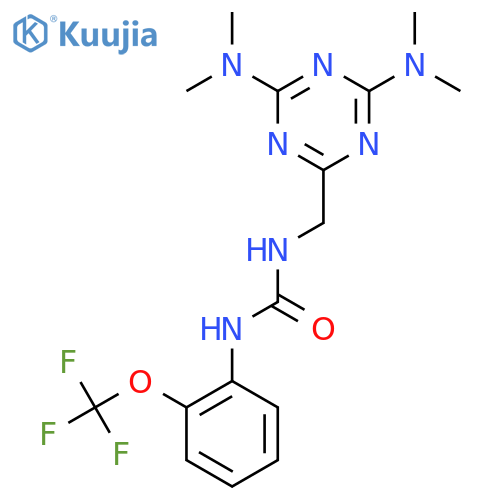 3-{4,6-bis(dimethylamino)-1,3,5-triazin-2-ylmethyl}-1-2-(trifluoromethoxy)phenylurea structure