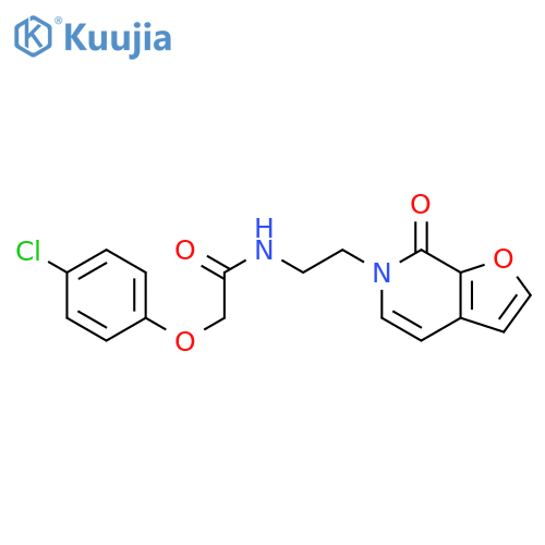 2-(4-chlorophenoxy)-N-(2-{7-oxo-6H,7H-furo2,3-cpyridin-6-yl}ethyl)acetamide structure