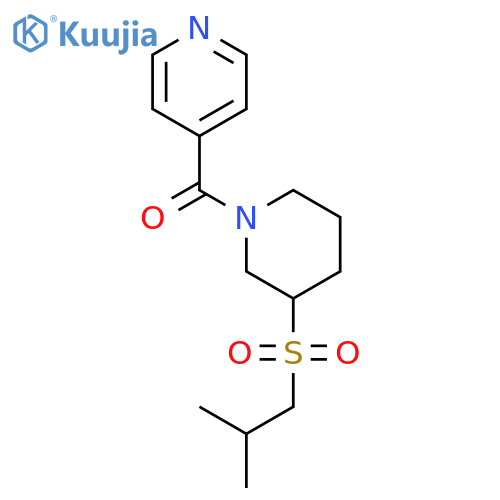 4-3-(2-methylpropanesulfonyl)piperidine-1-carbonylpyridine structure