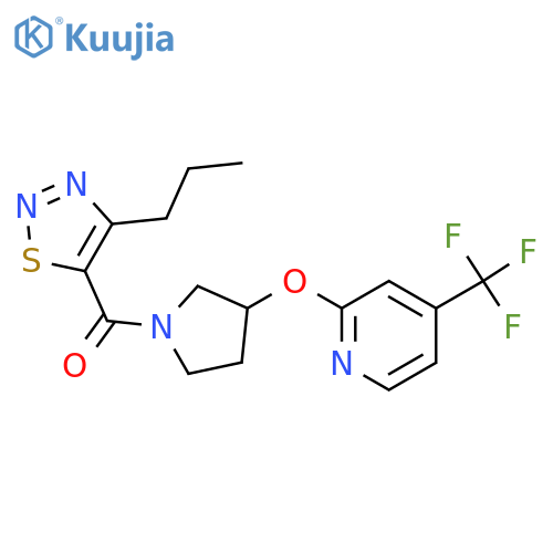 (4-propylthiadiazol-5-yl)-[3-[4-(trifluoromethyl)pyridin-2-yl]oxypyrrolidin-1-yl]methanone structure
