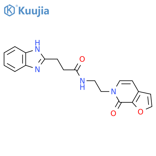 3-(1H-1,3-benzodiazol-2-yl)-N-(2-{7-oxo-6H,7H-furo2,3-cpyridin-6-yl}ethyl)propanamide structure