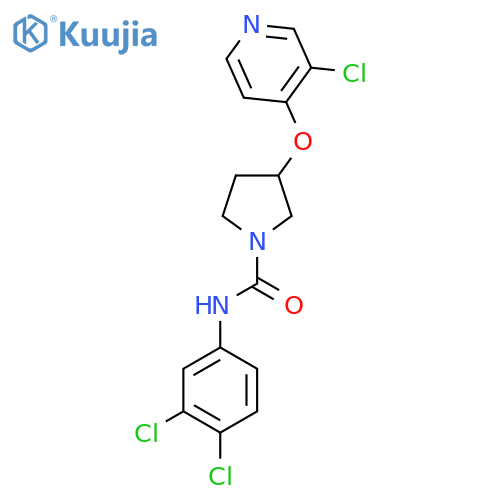 3-((3-chloropyridin-4-yl)oxy)-N-(3,4-dichlorophenyl)pyrrolidine-1-carboxamide structure