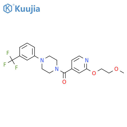 [2-(2-methoxyethoxy)pyridin-4-yl]-[4-[3-(trifluoromethyl)phenyl]piperazin-1-yl]methanone structure