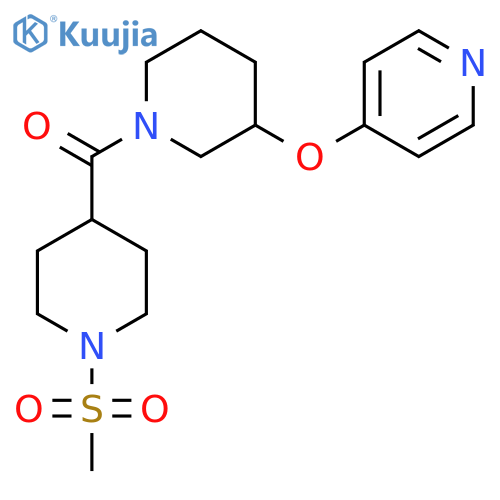 4-{1-(1-methanesulfonylpiperidine-4-carbonyl)piperidin-3-yloxy}pyridine structure