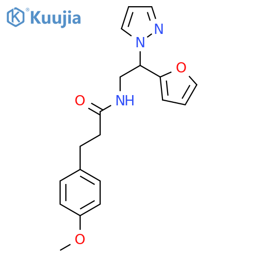 N-2-(furan-2-yl)-2-(1H-pyrazol-1-yl)ethyl-3-(4-methoxyphenyl)propanamide structure