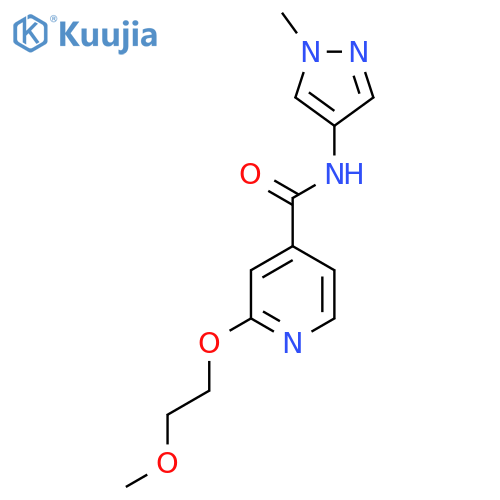 2-(2-methoxyethoxy)-N-(1-methyl-1H-pyrazol-4-yl)isonicotinamide structure