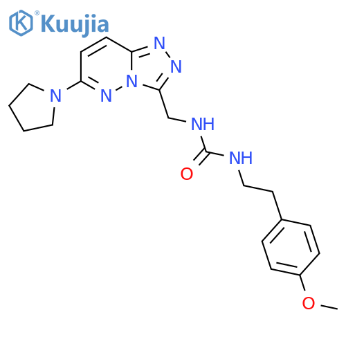 1-2-(4-methoxyphenyl)ethyl-3-{6-(pyrrolidin-1-yl)-1,2,4triazolo4,3-bpyridazin-3-ylmethyl}urea structure