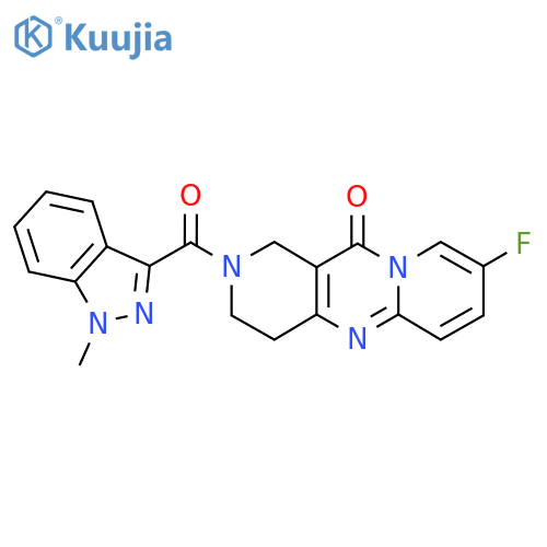 13-fluoro-5-(1-methyl-1H-indazole-3-carbonyl)-1,5,9-triazatricyclo8.4.0.0^{3,8}tetradeca-3(8),9,11,13-tetraen-2-one structure