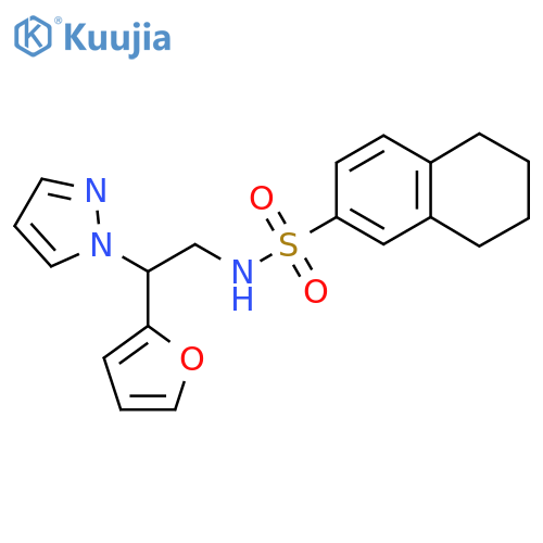 N-[2-(furan-2-yl)-2-(1H-pyrazol-1-yl)ethyl]-5,6,7,8-tetrahydronaphthalene-2-sulfonamide structure