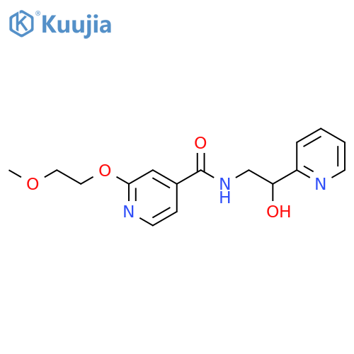 N-[2-Hydroxy-2-(2-pyridinyl)ethyl]-2-(2-methoxyethoxy)-4-pyridinecarboxamide structure