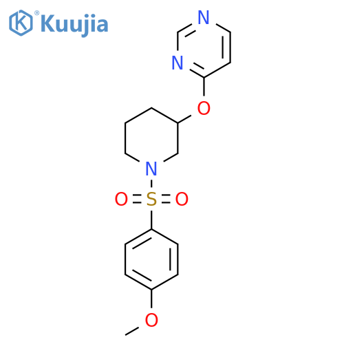 4-{[1-(4-methoxybenzenesulfonyl)piperidin-3-yl]oxy}pyrimidine structure