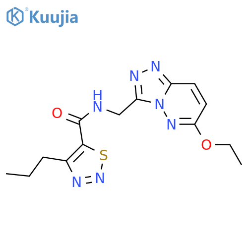 N-({6-ethoxy-[1,2,4]triazolo[4,3-b]pyridazin-3-yl}methyl)-4-propyl-1,2,3-thiadiazole-5-carboxamide structure