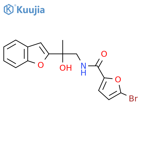 N-[2-(1-benzofuran-2-yl)-2-hydroxypropyl]-5-bromofuran-2-carboxamide structure