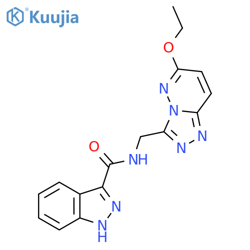 N-({6-ethoxy-[1,2,4]triazolo[4,3-b]pyridazin-3-yl}methyl)-1H-indazole-3-carboxamide structure