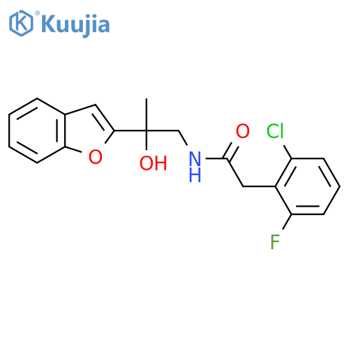 N-[2-(1-benzofuran-2-yl)-2-hydroxypropyl]-2-(2-chloro-6-fluorophenyl)acetamide structure