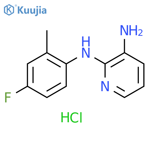 N2-(4-fluoro-2-methylphenyl)pyridine-2,3-diamine dihydrochloride structure