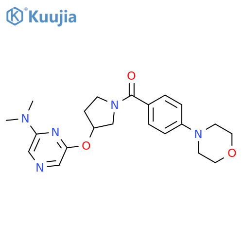 N,N-dimethyl-6-({1-[4-(morpholin-4-yl)benzoyl]pyrrolidin-3-yl}oxy)pyrazin-2-amine structure