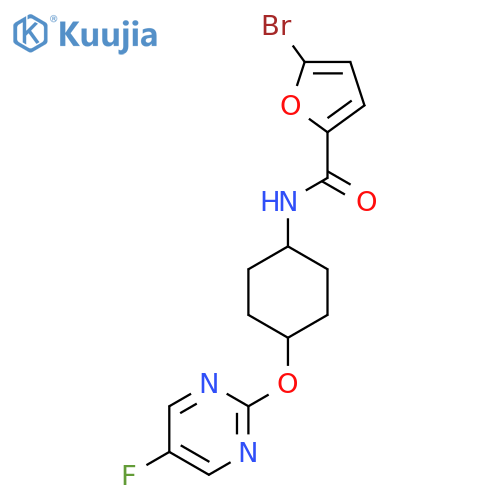 5-bromo-N-[(1r,4r)-4-[(5-fluoropyrimidin-2-yl)oxy]cyclohexyl]furan-2-carboxamide structure