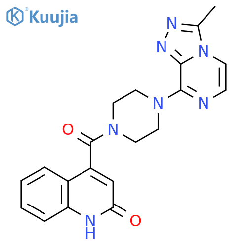 4-(4-{3-methyl-[1,2,4]triazolo[4,3-a]pyrazin-8-yl}piperazine-1-carbonyl)quinolin-2-ol structure