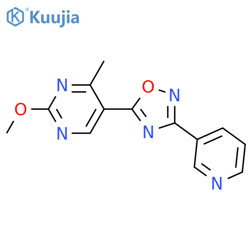 2-methoxy-4-methyl-5-3-(pyridin-3-yl)-1,2,4-oxadiazol-5-ylpyrimidine structure