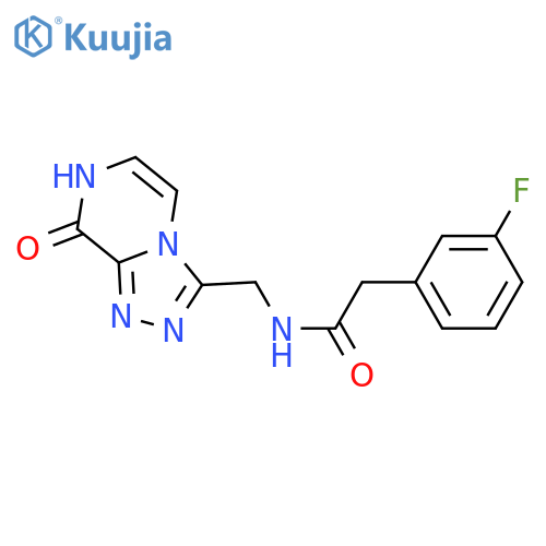 2-(3-fluorophenyl)-N-({8-hydroxy-1,2,4triazolo4,3-apyrazin-3-yl}methyl)acetamide structure