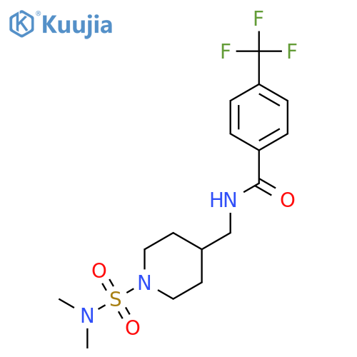 N-{[1-(dimethylsulfamoyl)piperidin-4-yl]methyl}-4-(trifluoromethyl)benzamide structure