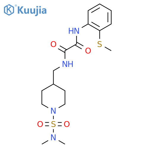 N-{[1-(dimethylsulfamoyl)piperidin-4-yl]methyl}-N'-[2-(methylsulfanyl)phenyl]ethanediamide structure