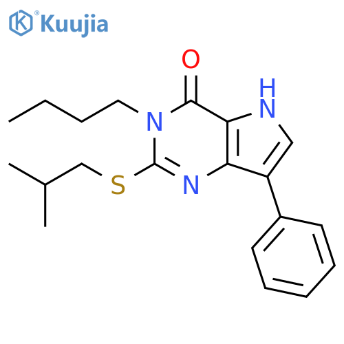 3-butyl-2-[(2-methylpropyl)sulfanyl]-7-phenyl-3H,4H,5H-pyrrolo[3,2-d]pyrimidin-4-one structure