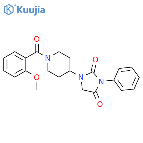 1-[1-(2-methoxybenzoyl)piperidin-4-yl]-3-phenylimidazolidine-2,4-dione structure