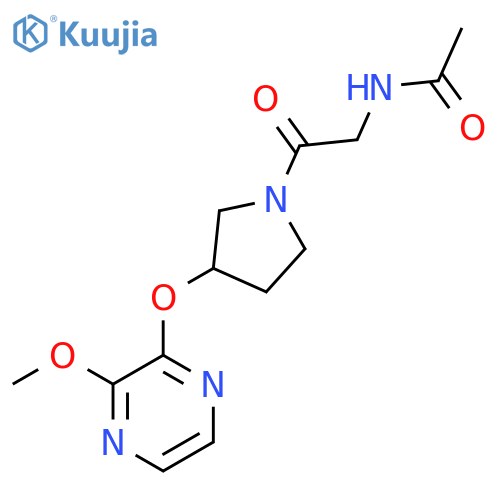 N-(2-{3-[(3-methoxypyrazin-2-yl)oxy]pyrrolidin-1-yl}-2-oxoethyl)acetamide structure