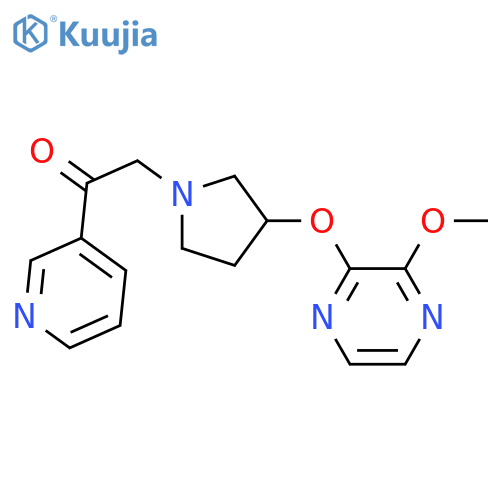 1-{3-[(3-methoxypyrazin-2-yl)oxy]pyrrolidin-1-yl}-2-(pyridin-3-yl)ethan-1-one structure