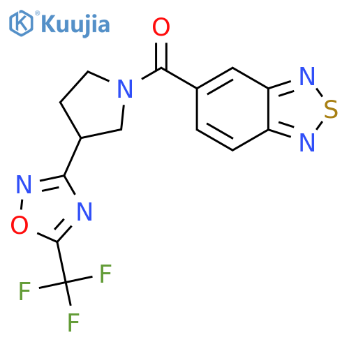 5-{3-5-(trifluoromethyl)-1,2,4-oxadiazol-3-ylpyrrolidine-1-carbonyl}-2,1,3-benzothiadiazole structure
