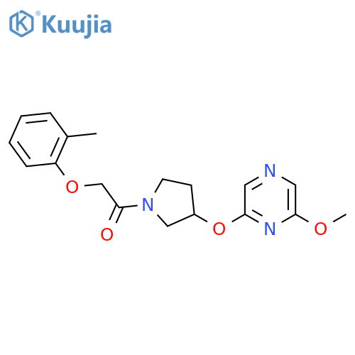 1-{3-[(6-methoxypyrazin-2-yl)oxy]pyrrolidin-1-yl}-2-(2-methylphenoxy)ethan-1-one structure