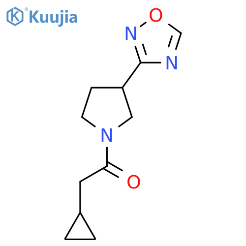 2-cyclopropyl-1-3-(1,2,4-oxadiazol-3-yl)pyrrolidin-1-ylethan-1-one structure