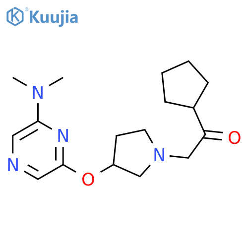 2-cyclopentyl-1-(3-{[6-(dimethylamino)pyrazin-2-yl]oxy}pyrrolidin-1-yl)ethan-1-one structure