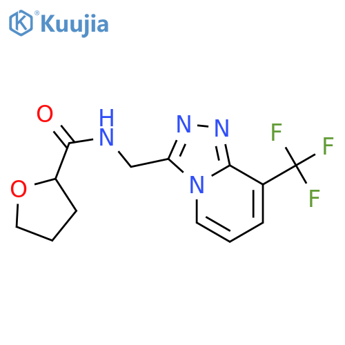N-{[8-(trifluoromethyl)-[1,2,4]triazolo[4,3-a]pyridin-3-yl]methyl}oxolane-2-carboxamide structure