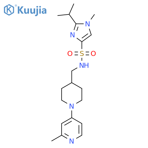 2-isopropyl-1-methyl-N-((1-(2-methylpyridin-4-yl)piperidin-4-yl)methyl)-1H-imidazole-4-sulfonamide structure