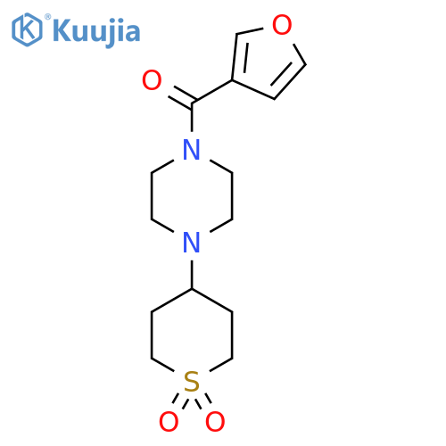 4-[4-(furan-3-carbonyl)piperazin-1-yl]-1lambda6-thiane-1,1-dione structure