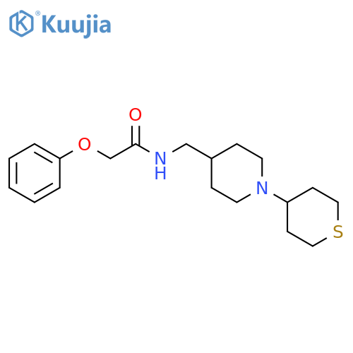 2-phenoxy-N-[[1-(thian-4-yl)piperidin-4-yl]methyl]acetamide structure