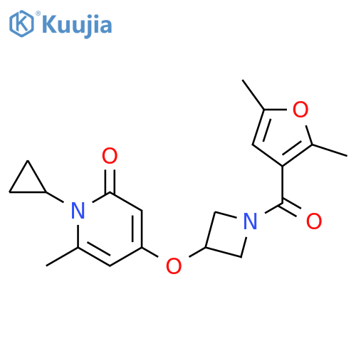 1-cyclopropyl-4-[1-(2,5-dimethylfuran-3-carbonyl)azetidin-3-yl]oxy-6-methylpyridin-2-one structure