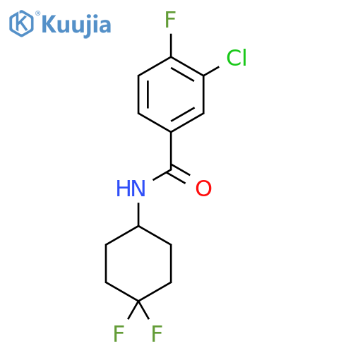 3-chloro-N-(4,4-difluorocyclohexyl)-4-fluorobenzamide structure