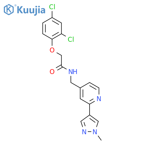 2-(2,4-dichlorophenoxy)-N-{[2-(1-methyl-1H-pyrazol-4-yl)pyridin-4-yl]methyl}acetamide structure
