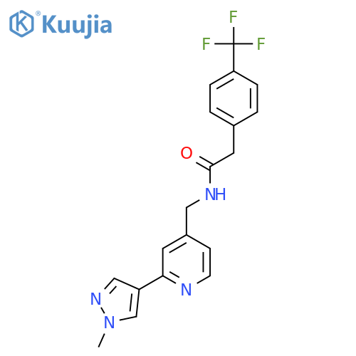 N-{[2-(1-methyl-1H-pyrazol-4-yl)pyridin-4-yl]methyl}-2-[4-(trifluoromethyl)phenyl]acetamide structure