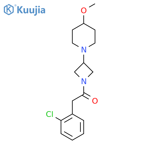 2-(2-Chlorophenyl)-1-(3-(4-methoxypiperidin-1-yl)azetidin-1-yl)ethanone structure