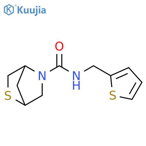 N-[(thiophen-2-yl)methyl]-2-thia-5-azabicyclo[2.2.1]heptane-5-carboxamide structure