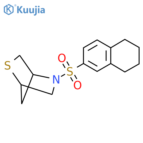 5-(5,6,7,8-tetrahydronaphthalene-2-sulfonyl)-2-thia-5-azabicyclo[2.2.1]heptane structure