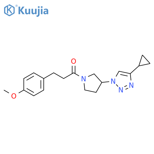 1-3-(4-cyclopropyl-1H-1,2,3-triazol-1-yl)pyrrolidin-1-yl-3-(4-methoxyphenyl)propan-1-one structure